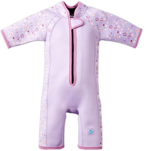 Splash About Shortie Wetsuit - Tuta in neoprene per bambini, unisex, primavera lilla, 2-4 anni