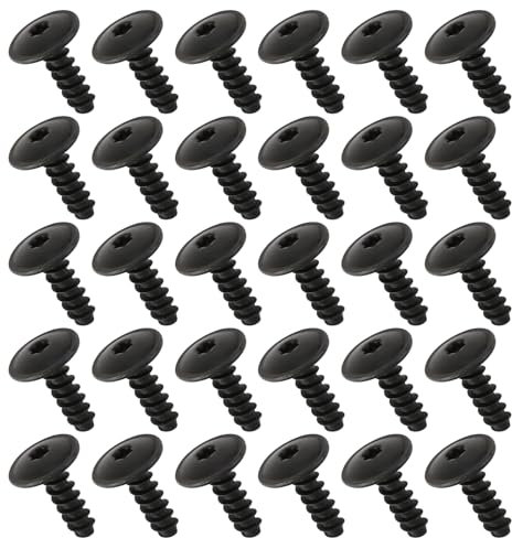 30Pcs Engine Undertray Screws, M5*16mm Auto Car Body Bolt Fender Screws Wheel Arch Inner Liner Splash Guard Torx Screws Bolt Retainer Compatible With Audi Seat Skoda VW Car