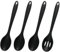 Langen Griff Silikon Kochlöffel, 4 Stück Küchenhelfer Silikon Set, Kochlöffel silikon Rührlöffel, 27,5 x 5,5 cm Küchen Löffel, Silicone Mixing Spoons für Küche, Kochen, Backen, Rühren