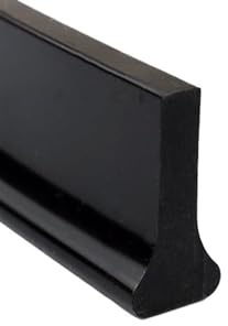 GSCLZ våtrum golvbarriär 50/100/200/300 cm silikon badrum vattenbarriär dusch halkfri torr våt separering böjbar golvbarriär vattenpropp barriär (svart, 3,0 meter)