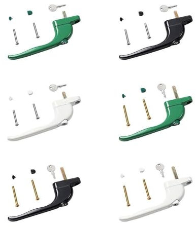 LIUCHUCHU Manilla Ventana Cerradura de aleación de Aluminio, pestillo de Doble acristalamiento, manijas de Puerta, manija de Ventana Manilla Puerta Ventana(White,21mm)