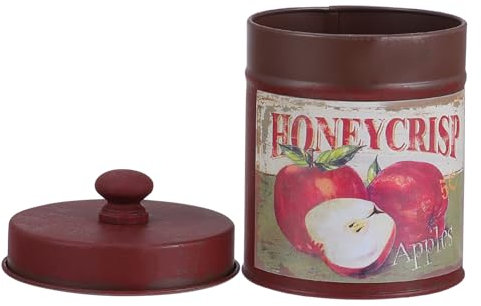 Alipis Vintage Style Storage Tin Metal Storage Bucket Lid for Kitchen Creative Flowerpot Display Planter