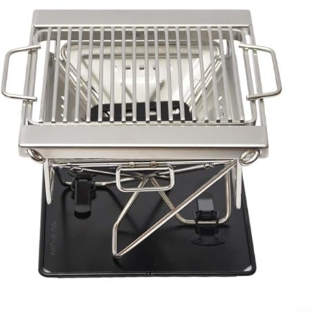 GANCEI Mini barbecue per cucinare all'aperto, portatile e pieghevole, regolabile in altezza, in acciaio inox, per riunioni di famiglia e feste