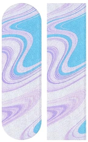 voucong Waves Blue Purple Mystery - Nastro antiscivolo per skateboard, antistrappo, 83 x 22,9 cm