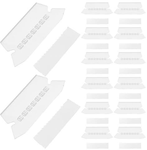 Alipis 100 Étiquettes Transparentes pour Dossiers Suspendus 30 X 77 Mm, Onglets de Classement Solide, Autocollants pour Organisation Bureau et Identification Rapide des Fichiers
