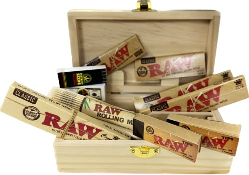 Rolling Supreme Medium Wooden Rolling Box King Size Papers Filter Tips