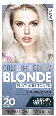 Knight & Wilson Teinture permanente pour cheveux blond platine, anti-laiton, neutralise les tons jaunes et cuivrés, pour des cheveux naturellement clairs, décolorés ou colorés (50 ml)