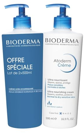 BIODERMA BIO804575 Atoderm Creme 500 ml Duo for Adults, Ideal for Everyday use, 500 ml