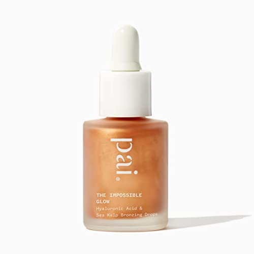 Pai Skincare | THE IMPOSSIBLE GLOW, Glow Drops Serum with Hyaluronic Acid, Certified Organic, Vegan, Cruelty Free - Bronze. 10ml