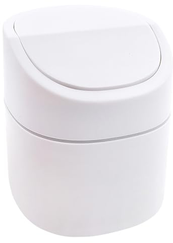 Bakiauli Tischmülleimer mit Deckel, Kleiner Mülleimer 2L, Mini Abfalleimer für Schlafzimmer, Esszimmer, Bäder, Büros