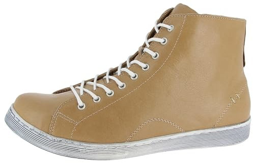 Andrea Conti Damen High Top Sneaker, Cappuccino, 40 EU