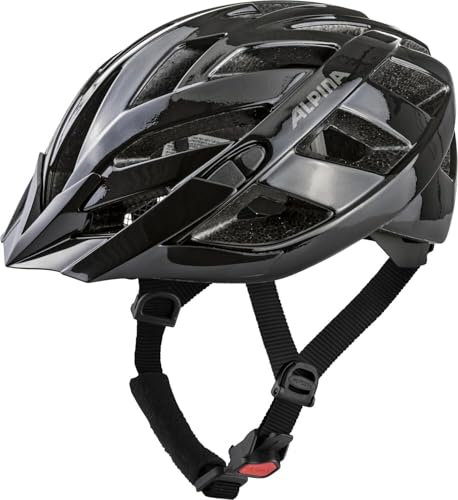 ALPINA PANOMA Classic - Leichter, Optimal Belüfteter Touren Fahrradhelm Mit Optionalen LED-Licht Für Erwachsene, Black Gloss, S (52-57 cm)
