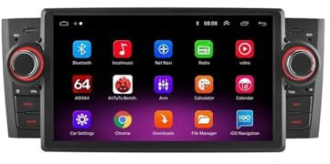 JINFOLI 1 Din Android Car Multimedia Player Grande Punto Linea 2007 2008 2009 2010 2011 2012 Navigazione GPS Radio Stereo Wifi Impianto audio stereo per auto(4Core 2G-32G)