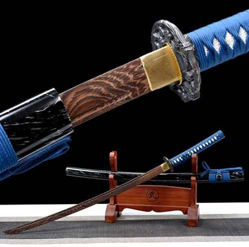 HJHUUA Bokken Fatto a Mano da 103 cm,Spade Samurai in Palissandro Naturale,Spada da Allenamento Katana in Legno per Kendo,Collezione,Esposizione,Cosplay,Regalo