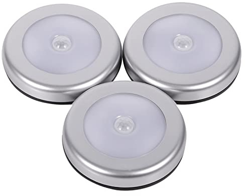 LED-rörelsesensor Nattljus 3-pack Batteridrivet Ljus för inomhus- och Utomhusbruk