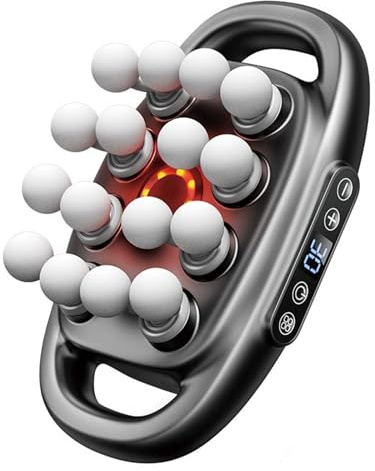 Pistola de Masaje de Tejido Profundo con 16 Cabezales - 30 Velocidades y 3 Modos Musculares, Masajeador Corporal Silencioso de Mano de Gran Área para Relajación de Cuerpo