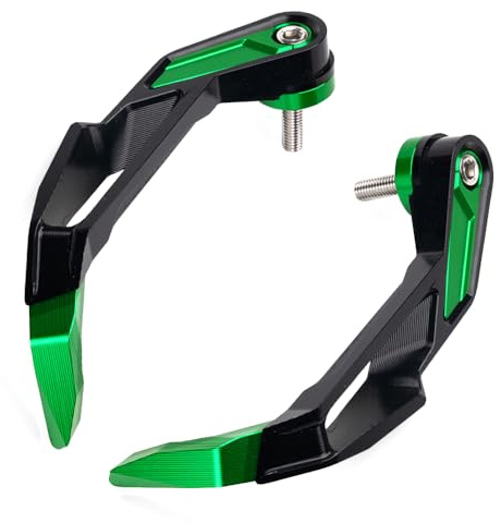 Protecteur de Guidon de Moto Accessoires pour Z900 2025 Z800 Z1000 SX Z750 Z500 ZX6R ZX10R Ninja 250 300 1000 500 Protège Mains Embout Guidon Moto Frein d'embrayage Levier Garde en Aluminium (Vert)