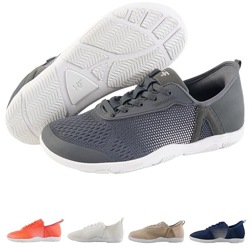 Hike Footwear HF Stride – Hands-Off & Ergonomic Barefoot Shoes for Women Men, Thin Sole & Ultra-Light, Effortless Daily Wear Unisex, Dark Gray, 11-11.5 Wide Women/9-9.5 Wide Men