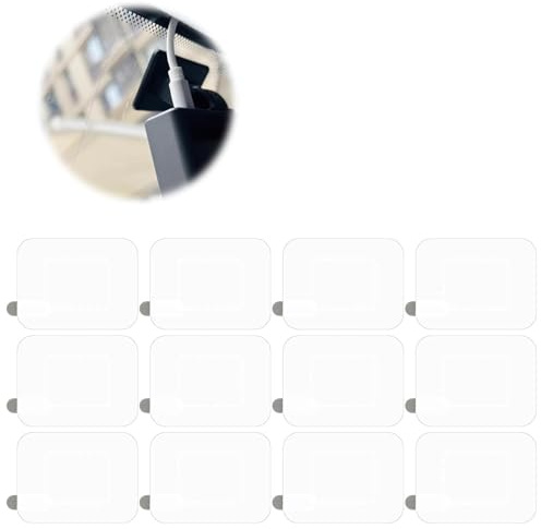 TRLREQ Dash Cam Adhesive Pads and Films, 12 Pieces Double-Sided Dashcam Adhesive Pads 5 x 3 cm and 12 Pieces Windscreen Transparent Antistatic Films 8 x 8 cm
