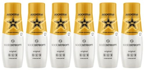 Sodastream Lot de 6 Concentrés Rockstar pour Machine à Eau Pétillante et Soda | Préparez jusqu'à 9 Litres de Boisson Energisante en Quelques Secondes, 440ml