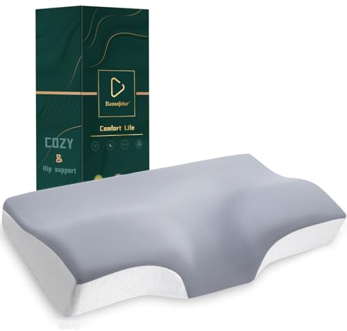 Memory Foam Pillow, Neck Pillow, Cervical Pillow, Orthopedic pillows | Ergonomic Neck Support Pillow Side Sleeper Pillow for Back, Side & Stomach Sleepers, Removable & Washable Cover