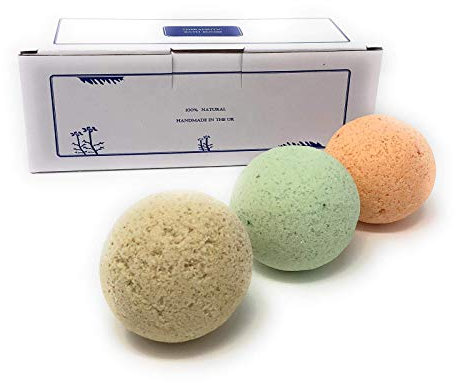 3 Luxury Therapeutic Bath Bombs Gift Pack For Men. Handmade in the UK