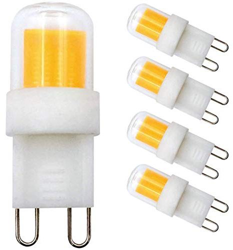 Mini G9 LED Bulb Dimmable 4W Warm White 3000K 40W Halogen 300LM,4 Pcs