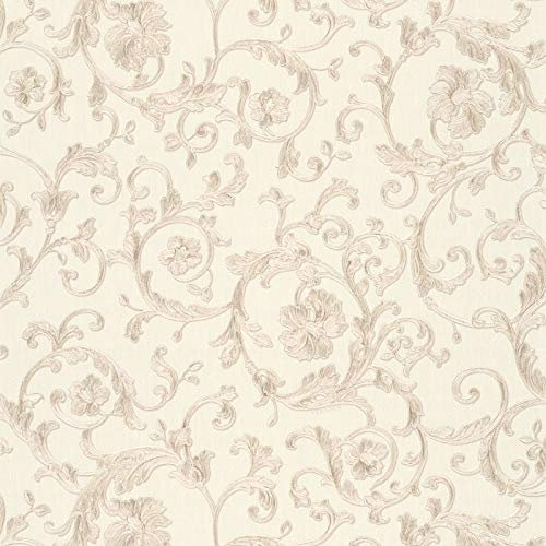 Papier peint baroque Tapisserie baroque Papier peint intissé Beige / crème Gris 343263 | Votre papier peint en ligne