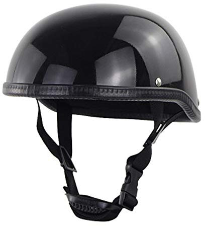Face Ouverte Casque, Vintage Casques Moto, Rétro Demi-Casque Harley Casque Mobylette Bols avec Visière pour Scooter Chopper Cruiser Racing Mofa Pilote Vespa, ECE Homologué