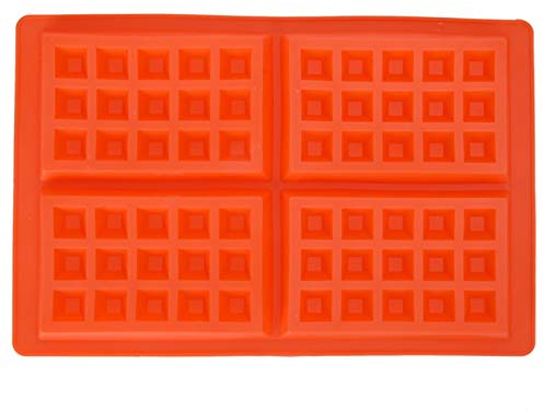 Cyrank Silikon Waffelform Mit 4 Hohlräumen, Silikon Waffeln Backform, Waffeln Formkuchenform, Silikon Waffelform Backform Für Die Zubereitung Von Waffeln, Schokoladentabletten, Kuchen, Eiswürfeln