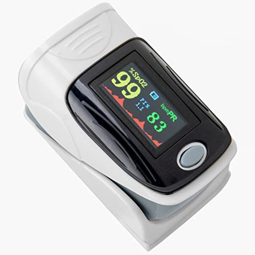 CabMedic - Pulsoximeter med fingertoppar med OLED-skärm