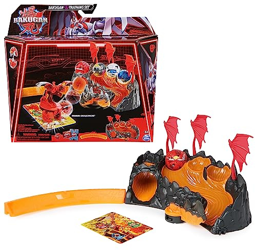 Bakugan Set di Allenamento 3.0 con dragonoide Core Ball Titanium dal Clan del Drago, Paesaggio di Allenamento con Action Figure Personalizzabili e Carte da Collezione, per Bambini dai 6 Anni in su
