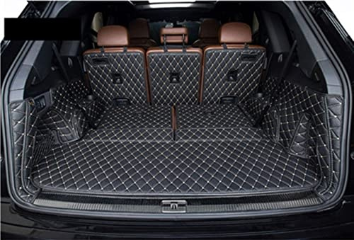 KARTEM Car Boot Liner Special Car Trunk Mats For Q7 7 Seats 2022-2015 Durable Boot Carpets Cargo Liner Styling Covers Car Boot Mat Liner(Black beige,All cover)