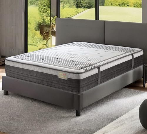 Materasso Matrimoniale 160x190 Memory Foam 27 cm Ergonomico e Ortopedico, Alta Densità HR, Fermo e Traspirante, Antibatterico e Ipoallergenico – Certificato Oeko-Tex – Ideale per Dolori alla Schiena