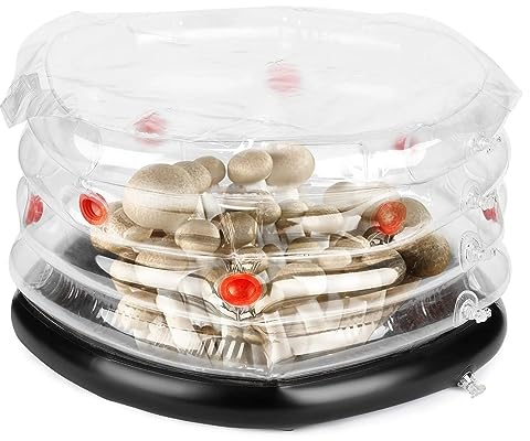 ZPSHYD Aufblasbarer Pilzzuchtbeutel,Rundes Pilzzuchtset Mit Aufblasbarem Beutel,Pilzanbau in Innenräumen,Lösung für Den Pilzanbau Im Kleinen Maßstab