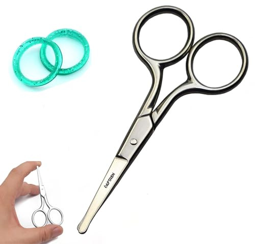 Tijeras profesionales para uñas para niños, punta redonda J2, tijeras para uñas de acero inoxidable para bebés, tijeras para uñas de los pies, uñas de los dedos, 3,5 pulgadas, color plateado