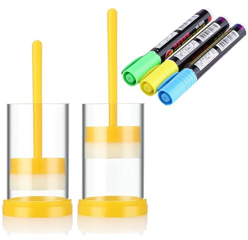 Bdfhjln Bee Queen Markerings-kit, 2 drottningens markeringsburrör med 3 bi-markörer för biodlarverktyg