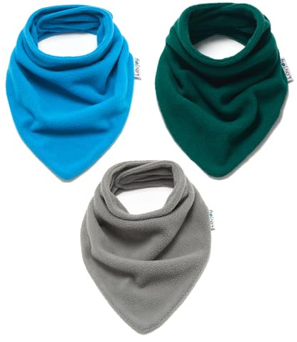 Lovjoy Baby/småbarn/barn varm termofleece vinterhalsduk/tubhalsduk – mjuk och gosig halsvärmare – många färger – lämplig för barn i alla åldrar, Blå, grön, ljusgrå, one size