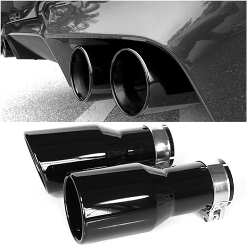 GwwEi6 Terminale Scarico Auto per Audi A4 B8 A5 A3 8V 8P A1,Tubo Terminale Scarico Posteriore in Acciaio Inossidabile Marmitta Tubi finali Auto,G/60MM in 89MM out
