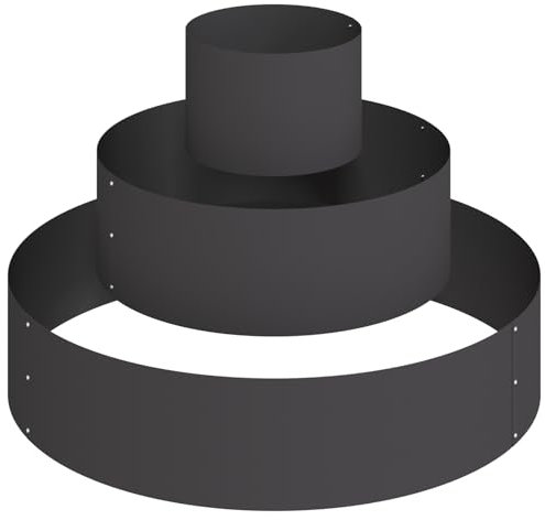 vidaXL Metallpflanzgefäß Stahl/schwarz Stahl Groß Modular