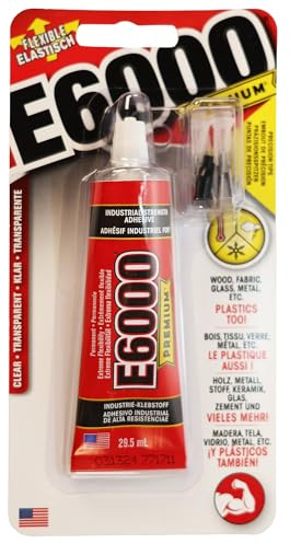 E6000 Premium 29.5ml Industrial Strength Waterproof Clear Glue with Precision Tips Jewellery Making Strong Craft Adhesive for Beads, Rhinestones and DIY Projects