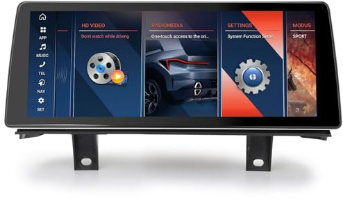 Android 16 Qualcomm 8 núcleos Radio de Coche Bluetooth 5.1 GPS Navegador para BMW Serie 1 F20 F21 Serie 2 F22 F23 Sistema NBT Wireless Carplay DSP A2DP WiFi SWC Dab+ Canbus Idrive Pantalla táctil