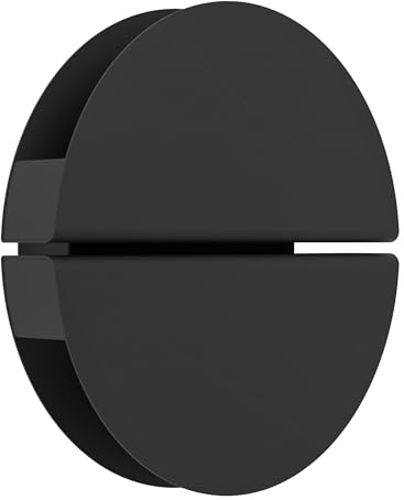 Eglo LED lámpara de pared Pianosa, luz interior con iluminación indirecta, foco redonda para dormitorio de metal negro, resplandor cálida-fría, Ø 18 cm