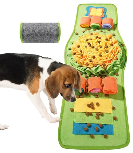 VINATO Alfombra Olfativa Perros, 80 * 30cm Manta Olfativa Perro Antideslizante, Lavable y Plegable Juguete Interactivo Perro Juegos Interactivos para Perros