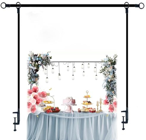 Arco de mesa con abrazaderas ajustable sobre la varilla de la mesa St para decoración de globos, marco de exhibición para fiesta de boda de hierro