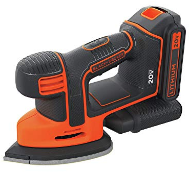 BLACK+DECKER 20V MAX* Mouse Sander, Tool Only (BDCMS20B)