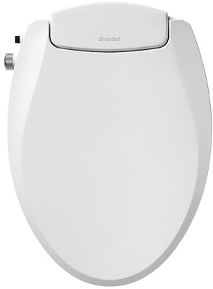 Brondell Bidet Toilet Seat Non-Electric Swash Ecoseat, Fits Elongated Toilets, White - Dual Nozzle System, Ambient Water Temperature - Bidet with Easy Installation