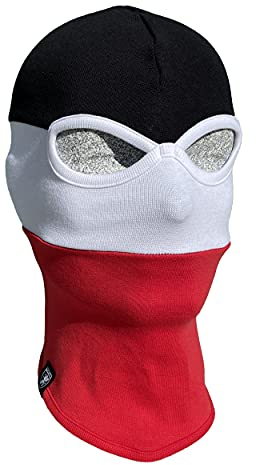 PGwear Sturmhaube Streifen und Uni viele Farben (schwarz/weiß/rot)