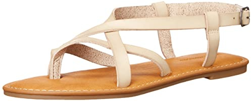 Amazon Essentials Women's Casual Strappy Sandal, Taupe, 10