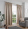 Fusion - Natural Curtains W46 x L72 (117 x 183cm) - 100% Cotton - 2x Panels - Pencil Pleat Curtains in Natural - Soundproof Curtains & Thermal Curtains for Bedroom - Cream Pleated Curtains & Drapes